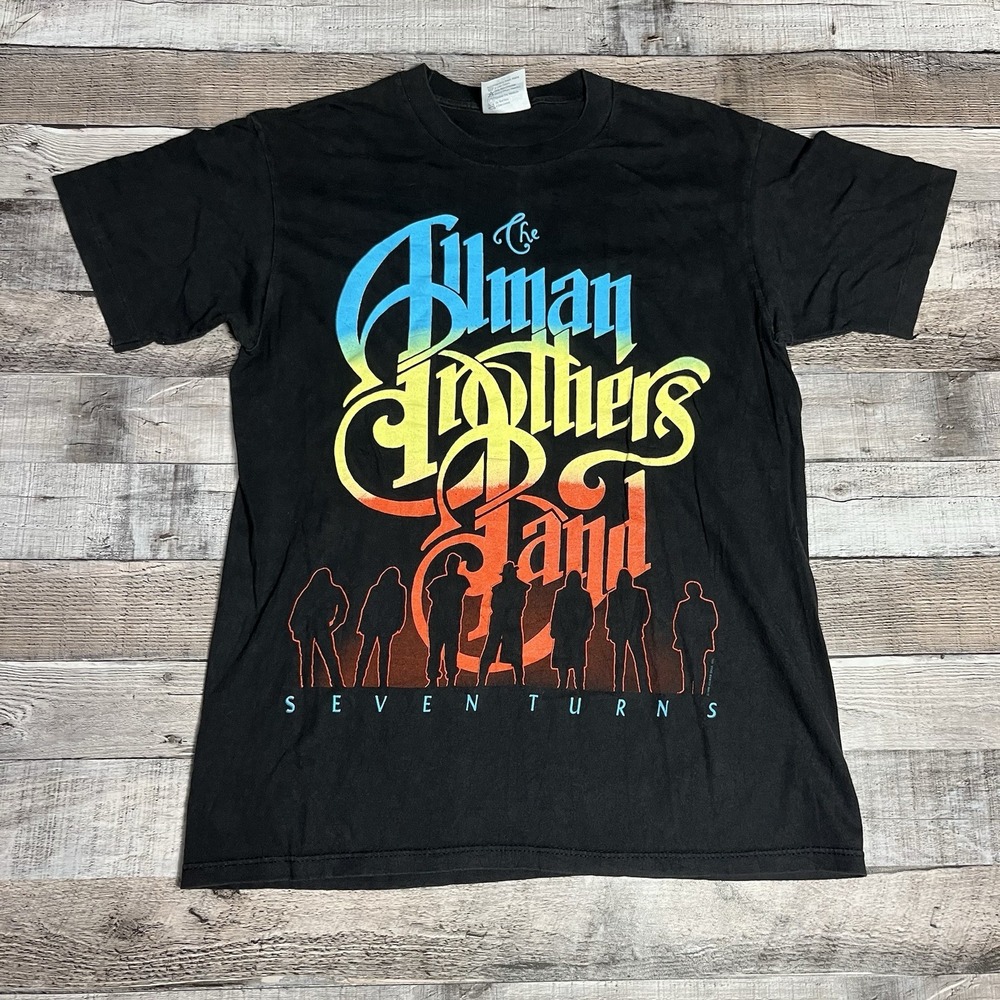 Allman Brothers Band Shirt Size Medium Black Vintage 90s Band Tee
